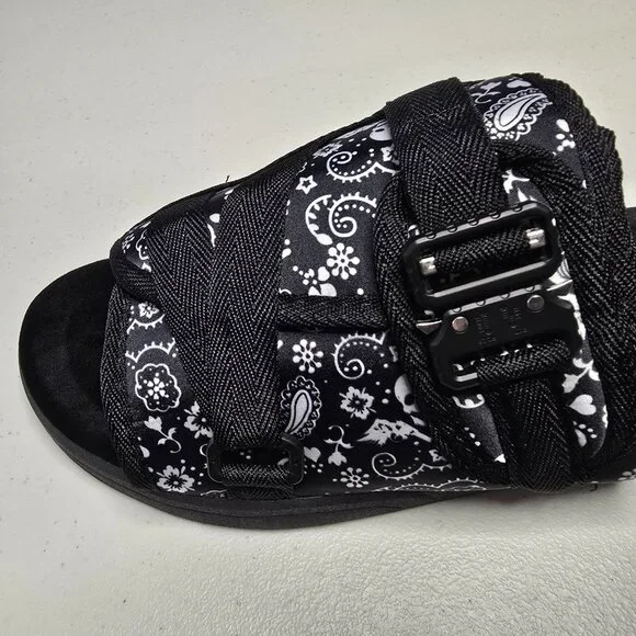 DRACO Slides Mens Shoes Size 12, 12.5, 13, 13.5 Black Sandals Bandana + Bag NEW - Picture 7 of 16